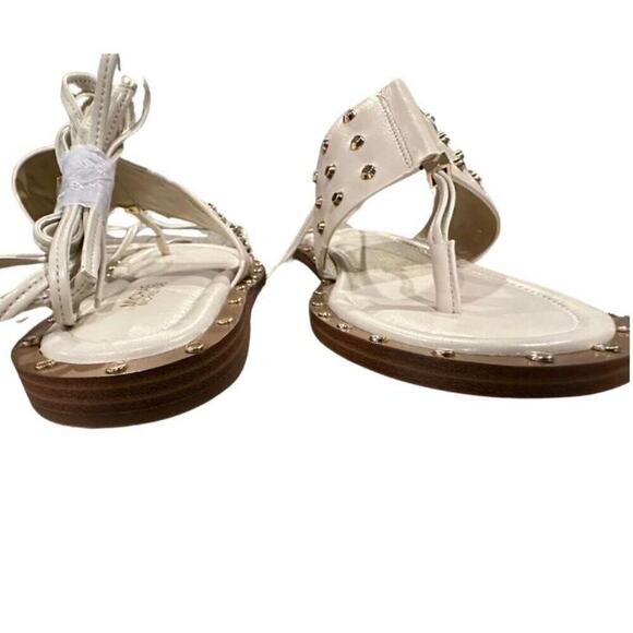 MICHAEL Michael Kors | Biege Jagger Ankle-Tie Studded Leather Sandal | S… - Picture 8 of 16